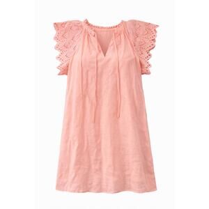 Who What Wear Peach Dress with Crochet Sleeves XS EUC